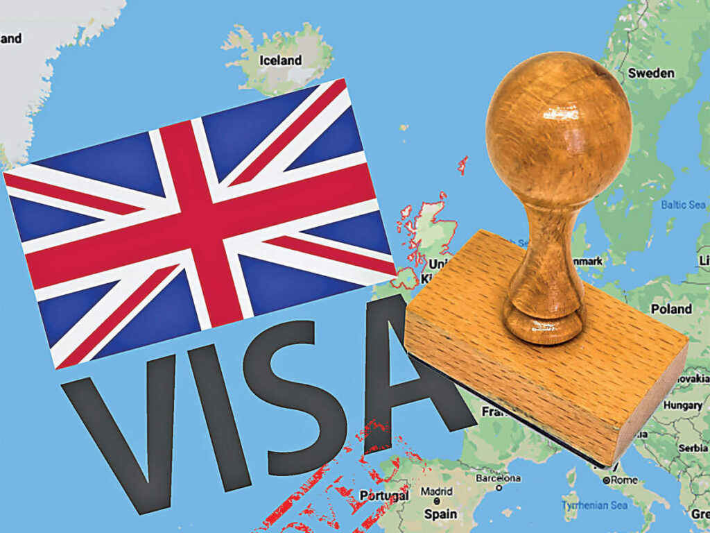 How many people come to the UK each year (including visitors)?