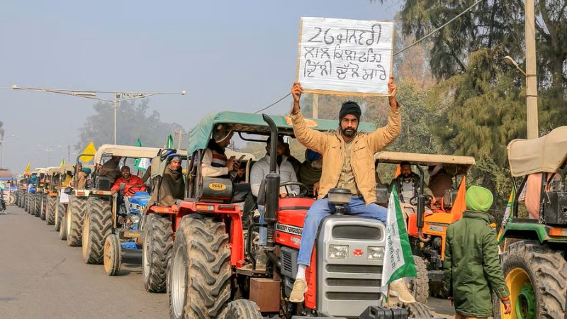 Farmers hold tractor marches in parts of Punjab to press for MSP guarantee