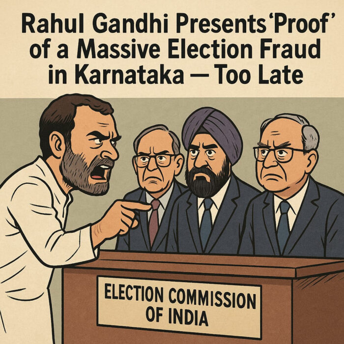 Rahul Gandhi Presents “Proof” of a Massive Election Fraud in Karnataka— Too Late-By Karan Bir Singh Sidhu