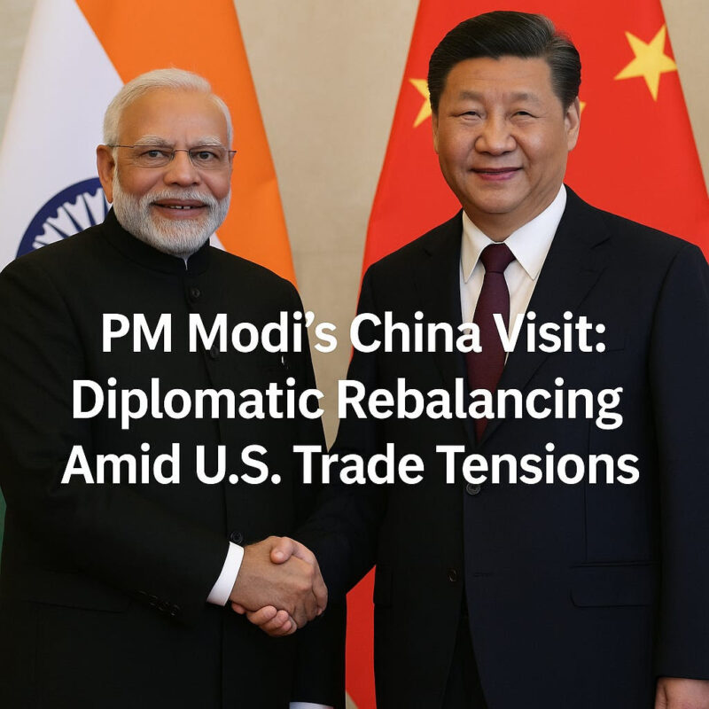 PM Modi’s China Visit: Diplomatic Rebalancing Amid U.S. Trade Tensions-Karan Bir Singh Sidhu IAS(Retd)