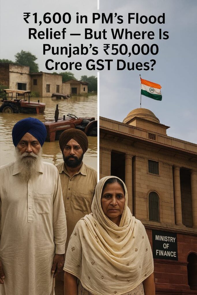 ₹1,600 in PM’s Flood Relief — But Where Is Punjab’s ₹50,000 Crore GST Dues?Karan Bir Singh Sidhu, retired IAS