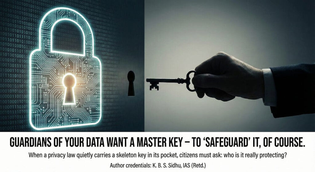 When a privacy law quietly carries a skeleton key in its pocket, citizens must ask: who is it really protecting?K. B. S. Sidhu, IAS (Retd.)