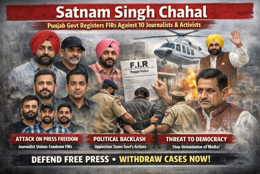 Punjab Government Registers FIRs Against Journalists: A Serious Concern for Press Freedom