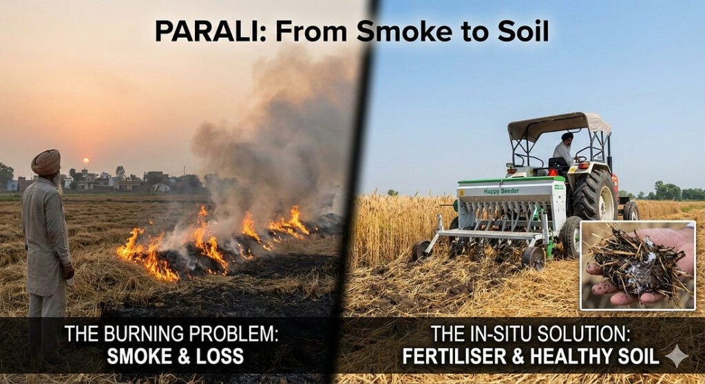 From Smoke to Soil: How National Grain Policy Fuels Punjab’s Parali Crisis-KBS Sidhu, IAS (retd.