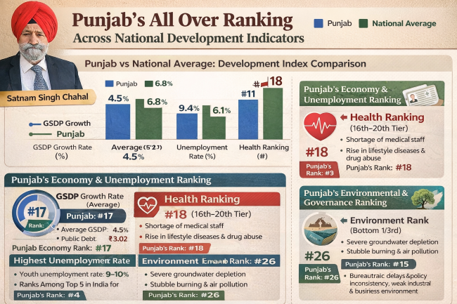 Why Punjab’s Development Began Late: The Economics, the Rankings, and the Debt Burden Ahead