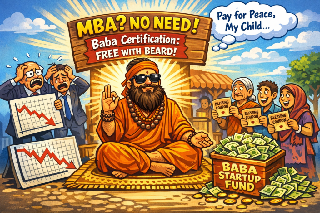 Satire-Local man discovers that growing a beard is more profitable than an MBA. Stock market analysts are furious.