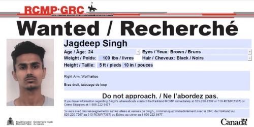 Canada-Wide Warrant Issued for 24-Year-Old Jagdeep Singh