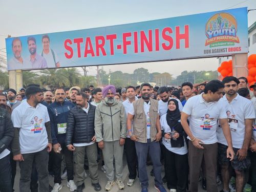 MLA  Pargat Singh Joins Youth Half Marathon 2026 in Jammu, Calls It a Strong Message Against Drugs