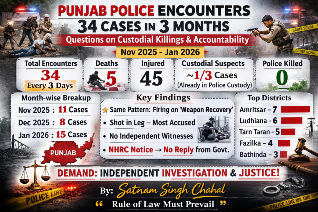 Encounter Cases in Three Months in Punjab: Serious Questions on Accountability and Human Rights