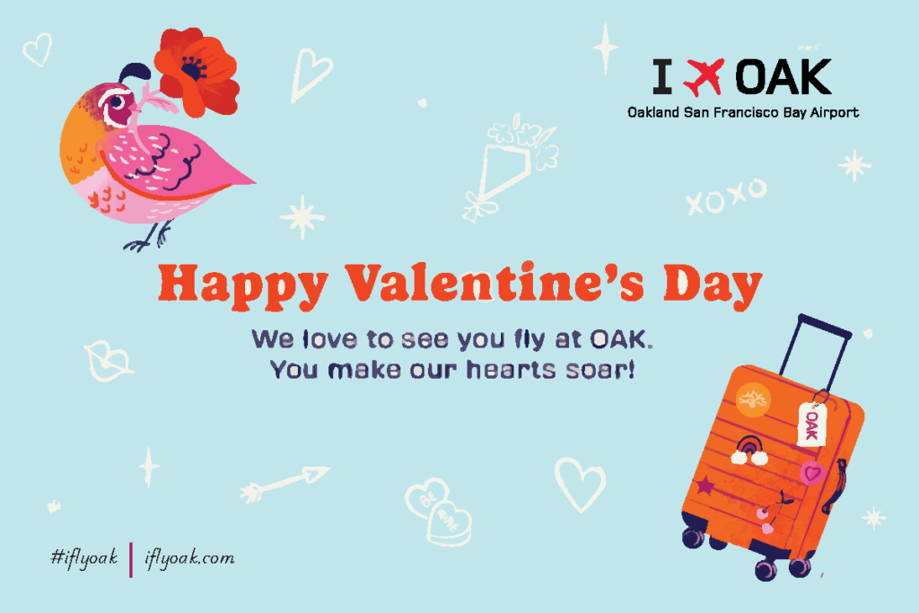 OAK celebrates Valentine’s Day with free love letters and festive decor