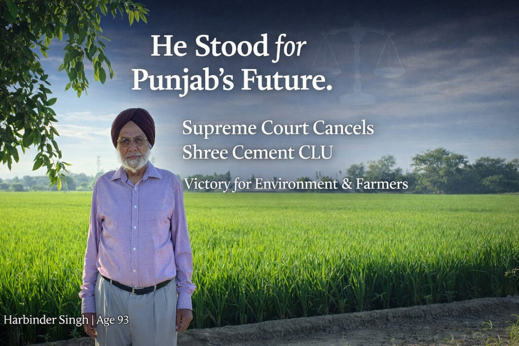A 93-Year-Old Sangrur Petitioner, the Master Plan, Shree Cement—and the Supreme Court-KBS Sidhu