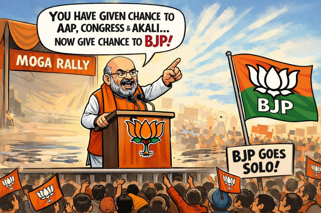 Amit Shah’s Moga Signal: BJP Is Preparing to Go Solo in Punjab- GPS Mann