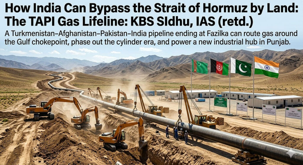 How India Can Bypass the Strait of Hormuz by Land: The TAPI Gas Lifeline-KBS Sidhu, IAS (retd.)
