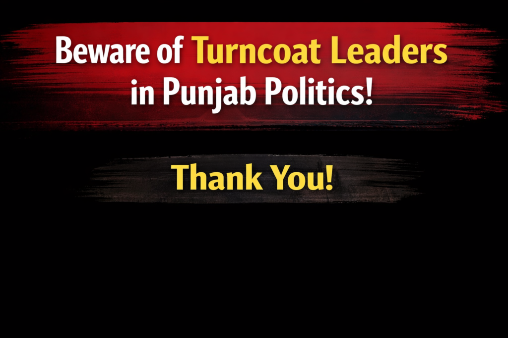 Turncoat Season in Punjab Politics: Where Loyalty is Just a Temporary Subscription Plan