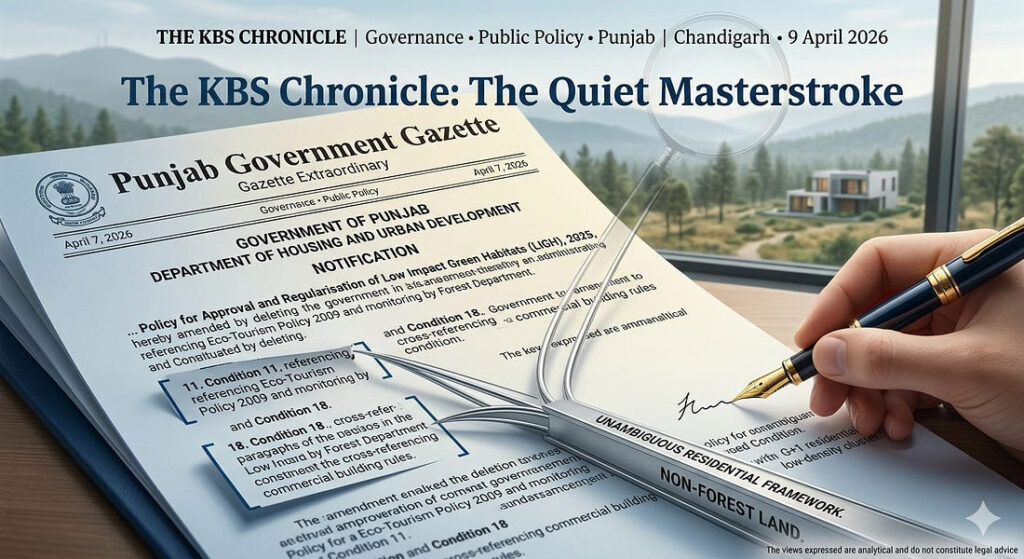 Punjab Amendsa and Fortifies Farmhouse Policy-KBS Sidhu, IAS (retd.)