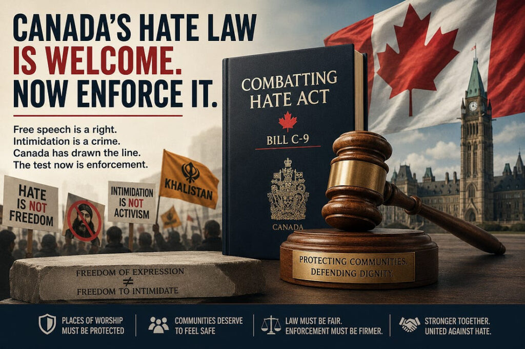 Canada’s Hate Law Is Welcome. Now Enforce It-GPS Mann