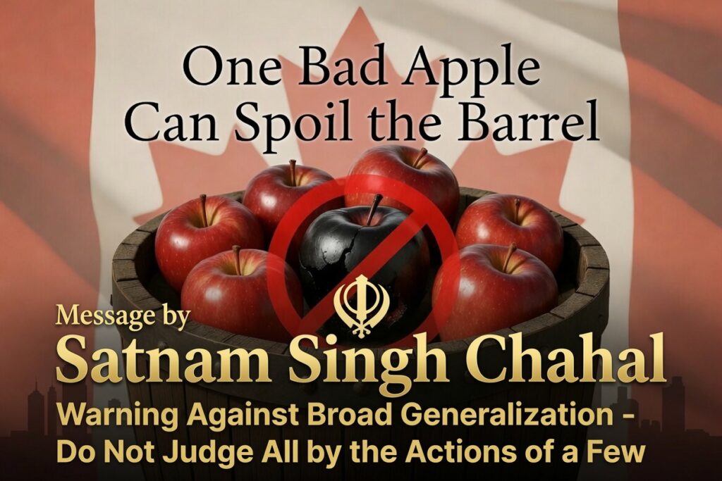 16 Punjabi boys charged-One Bad Apple Can Spoil the Barrel” Warning Against Broad Generalisation