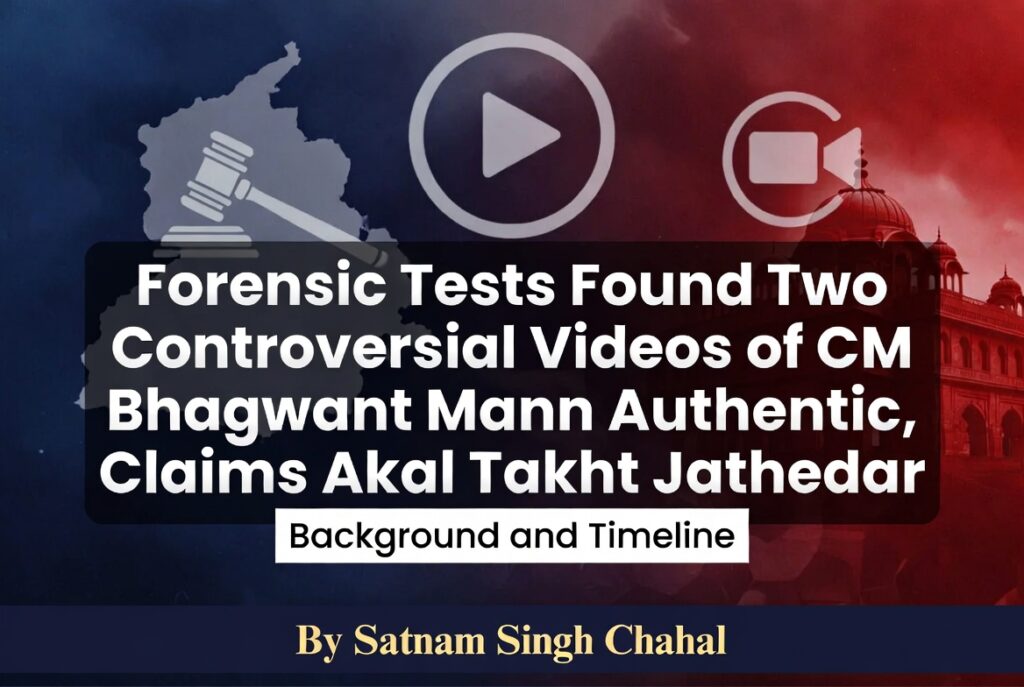 Forensic Tests Found Two Controversial Videos of CM Authentic, Claims Akal Takht Jathedar