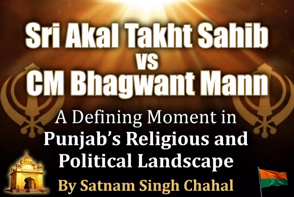 Sri Akal Takht Sahib vs CM Bhagwant Mann: A Defining Moment in Punjab’s Religious and Political Landscape