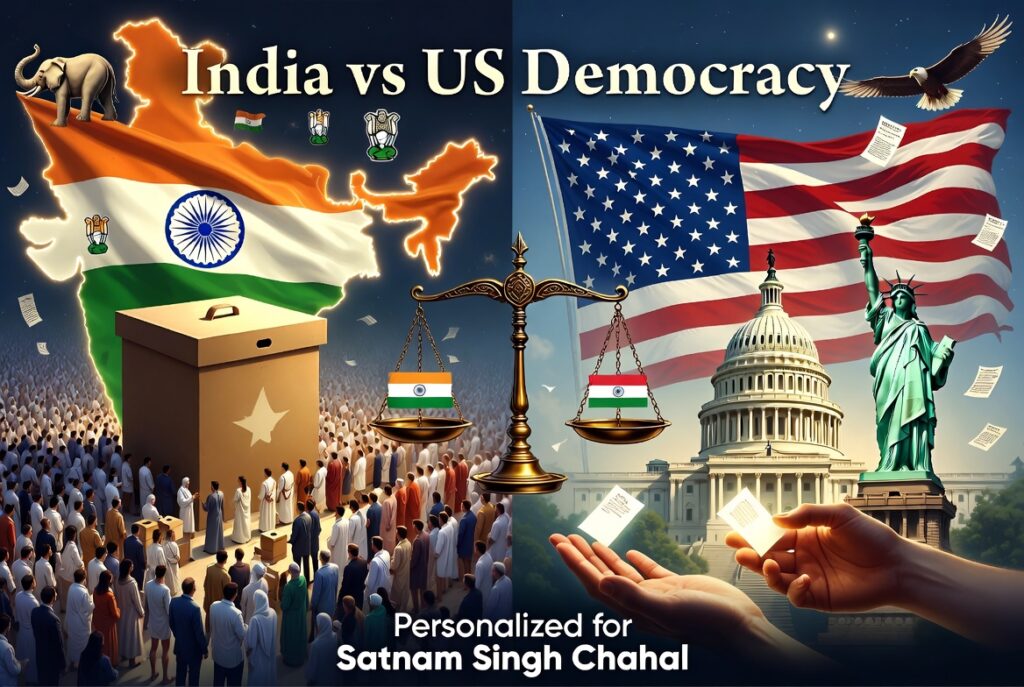 Comparing Indian democracy with America: India is a strong democracy but flawed by global standards