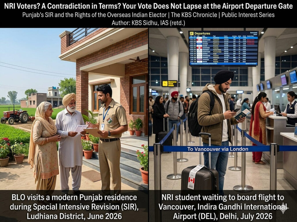 Your Vote Does Not Lapse at the Airport Departure Gate-KBS Sidhu IAS Retd