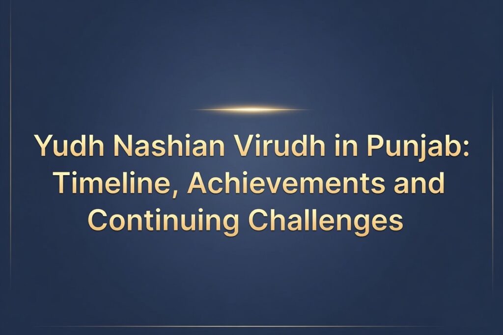 Yudh Nashian Virudh in Punjab: Timeline, Achievements and Continuing Challenges
