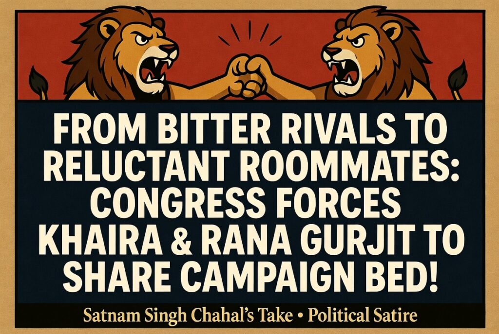 From Bitter Rivals to Reluctant Roommates: Congress Forces Khaira & Rana Gurjit to Share Campaign Bed!
