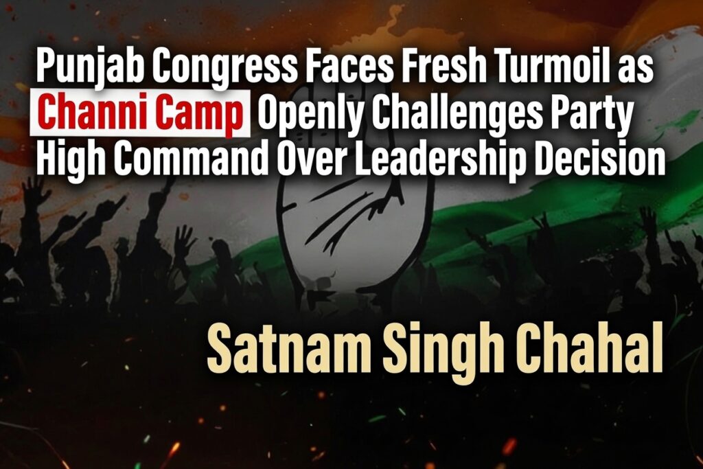 Punjab Congress Faces Fresh Turmoil as Channi Camp Openly Challenges Party High Command Over Leadership Decision