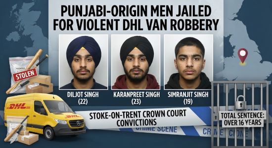 Punjabi-Origin Diljot Singh, Karanpreet Singh and Simranjit Singh Jailed for Violent DHL Van Robbery in UK