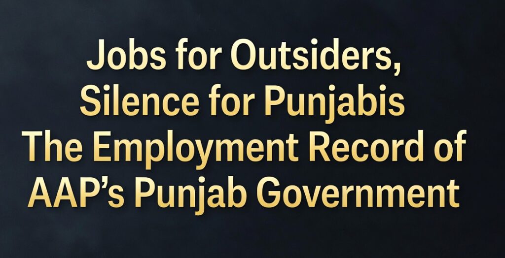 Jobs for Outsiders, Silence for Punjabis