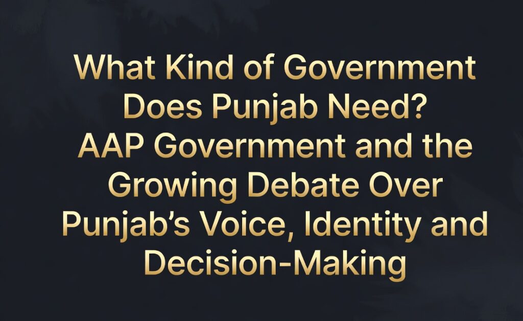 AAP Government and the Growing Debate Over Punjab’s Voice, Identity and Decision-Making
