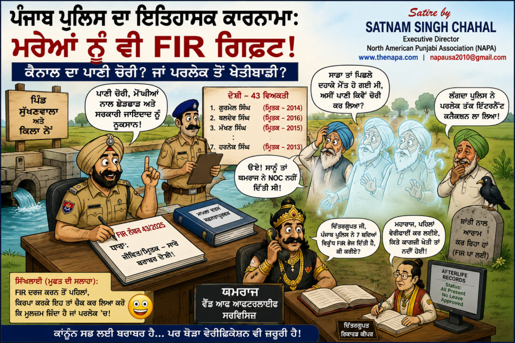 Punjab Police Reaches the Afterlife: FIR Filed, Heaven Put on Notice
