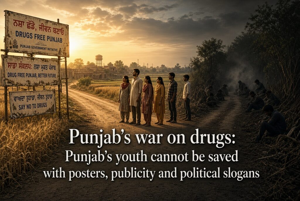 Punjab’s war on drugs:Punjab’s youth cannot be saved with posters, publicity and political slogans