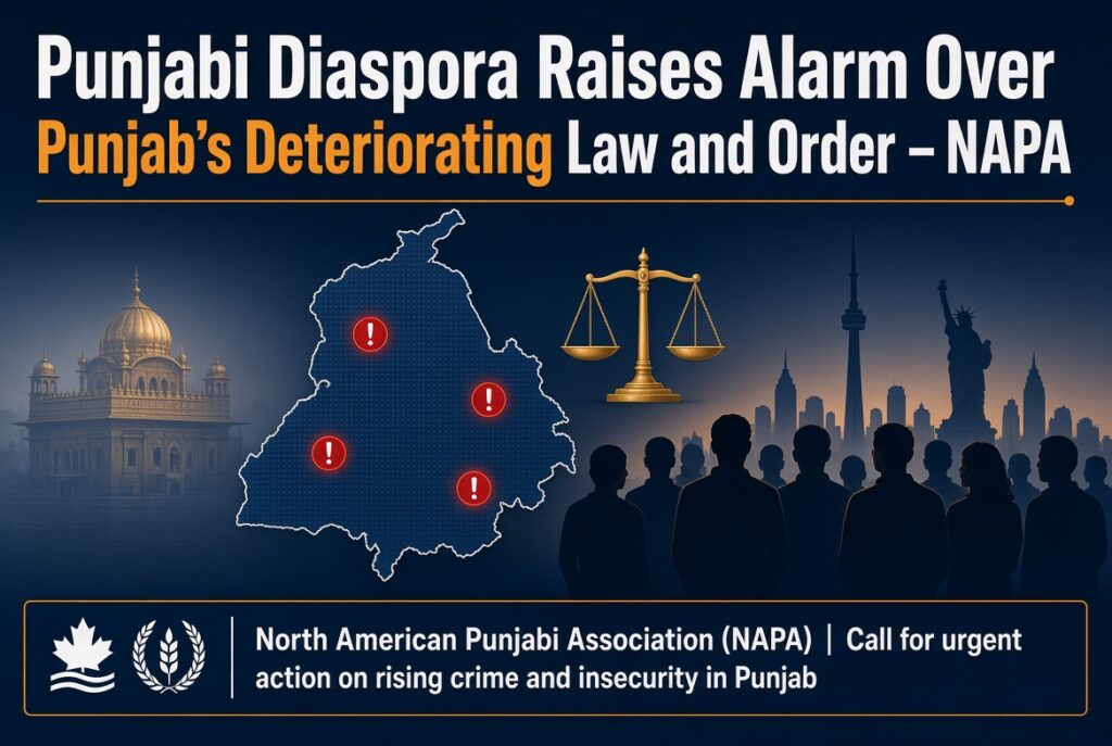 Punjabi Diaspora Raises Alarm Over Punjab’s Deteriorating Law and Order