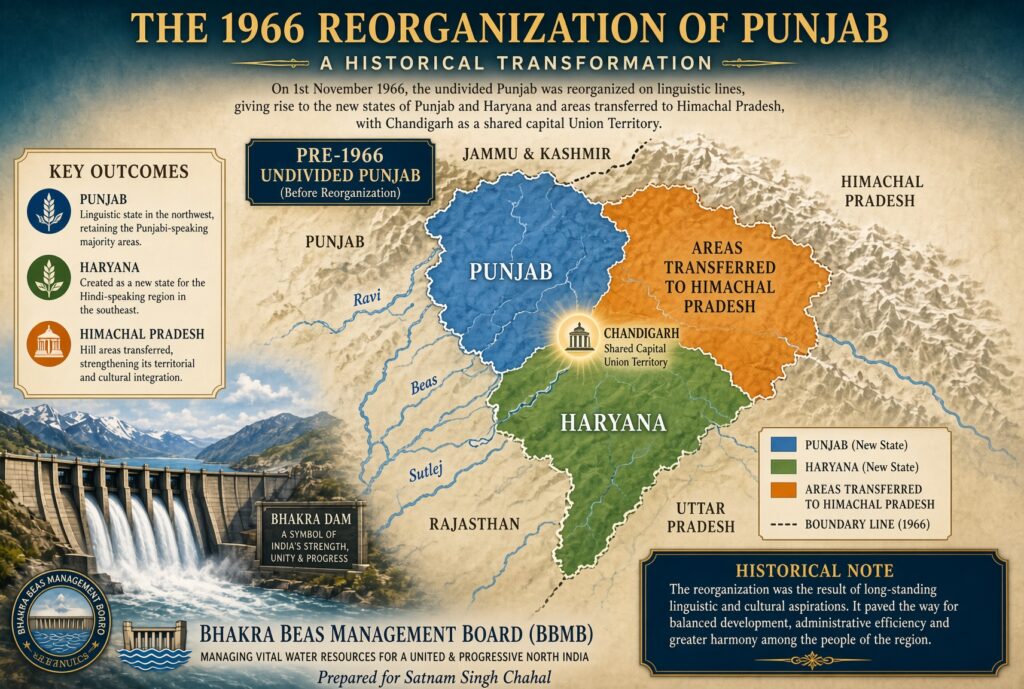 Punjab Reorganized Again: The 1966 Division, Chandigarh, River Waters and the Bhakra Beas Management Board