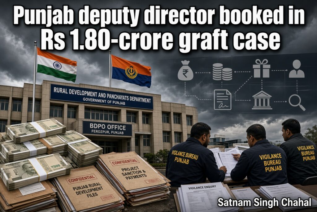 Punjab deputy director Arun Sharma booked in Rs 1.80-crore graft case