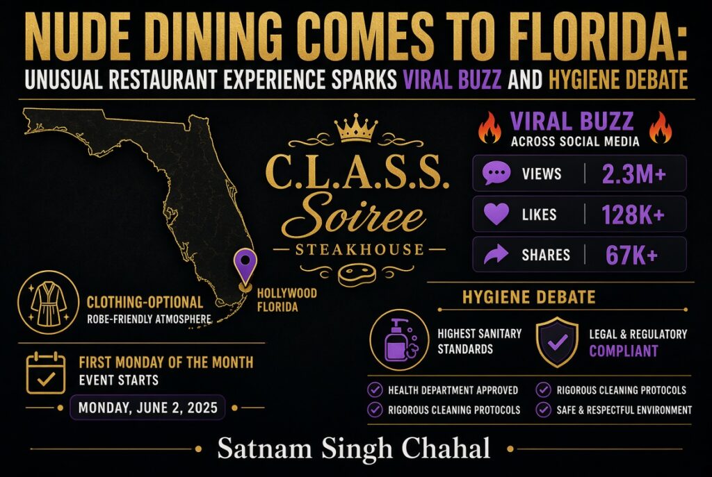 Nude Dining Comes to Florida: Unusual Restaurant Experience Sparks Viral Buzz and Hygiene Debate