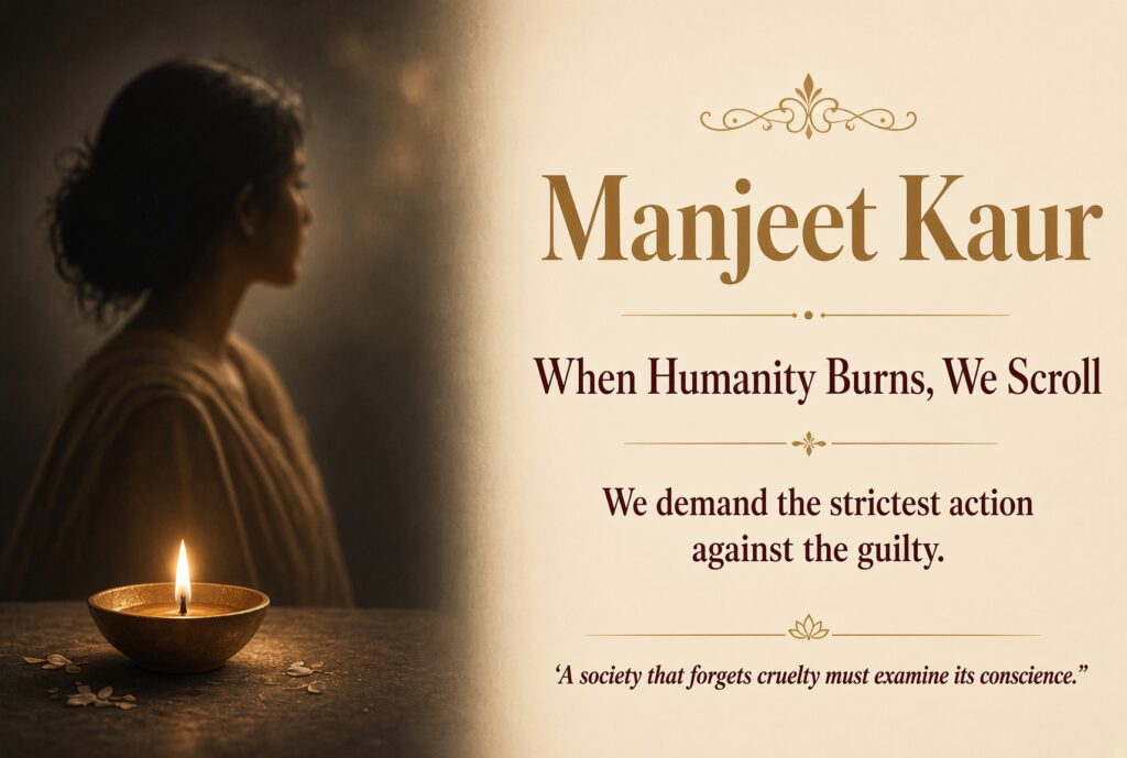 Manjeet Kaur: When Humanity Burns, We Scroll