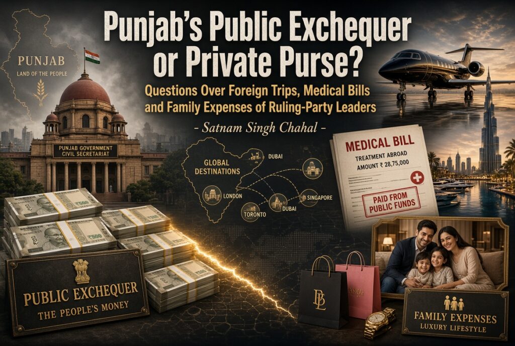 Punjab’s Public Exchequer or Private Purse? Questions Over Foreign Trips, Medical Bills and Family Expenses of Ruling-Party Leaders
