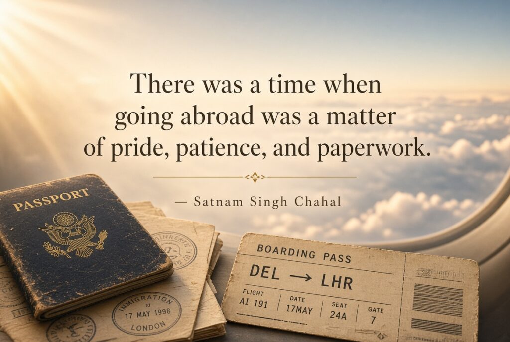 There was a time when going abroad was a matter of pride, patience, and paperwork.