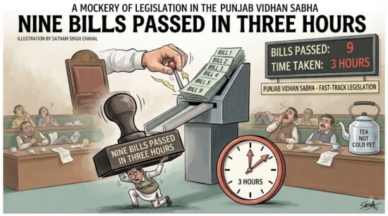 A Mockery of Legislation in the Punjab Vidhan Sabha- Nine bills  passed in three hours