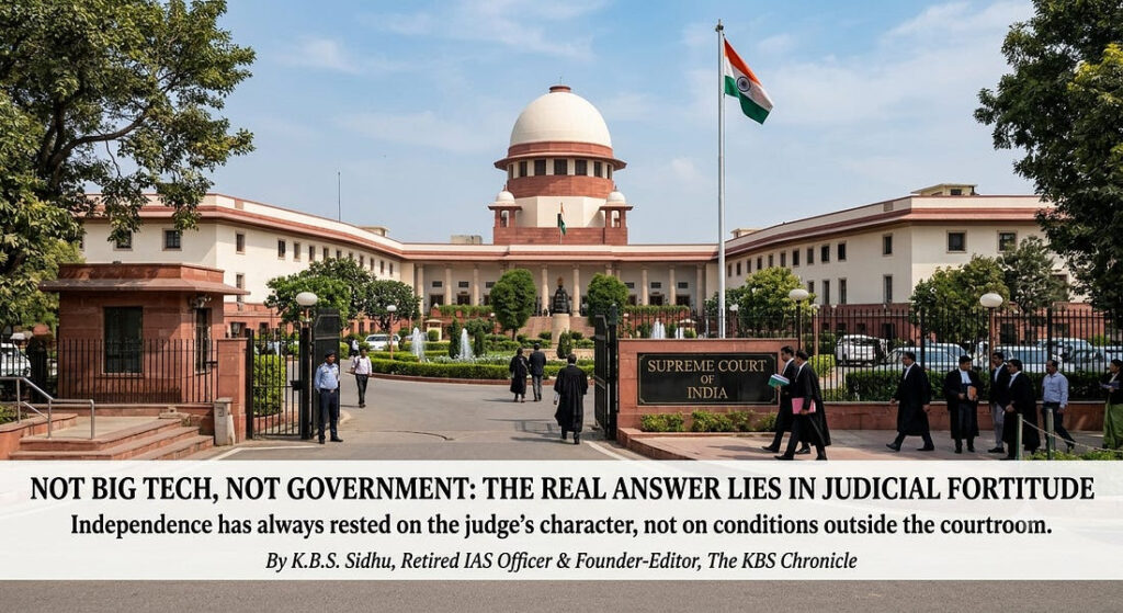 Not Big Tech, Not Government: The Real Answer Lies in Judicial Fortitude-KBS Sidhu IAS Retd