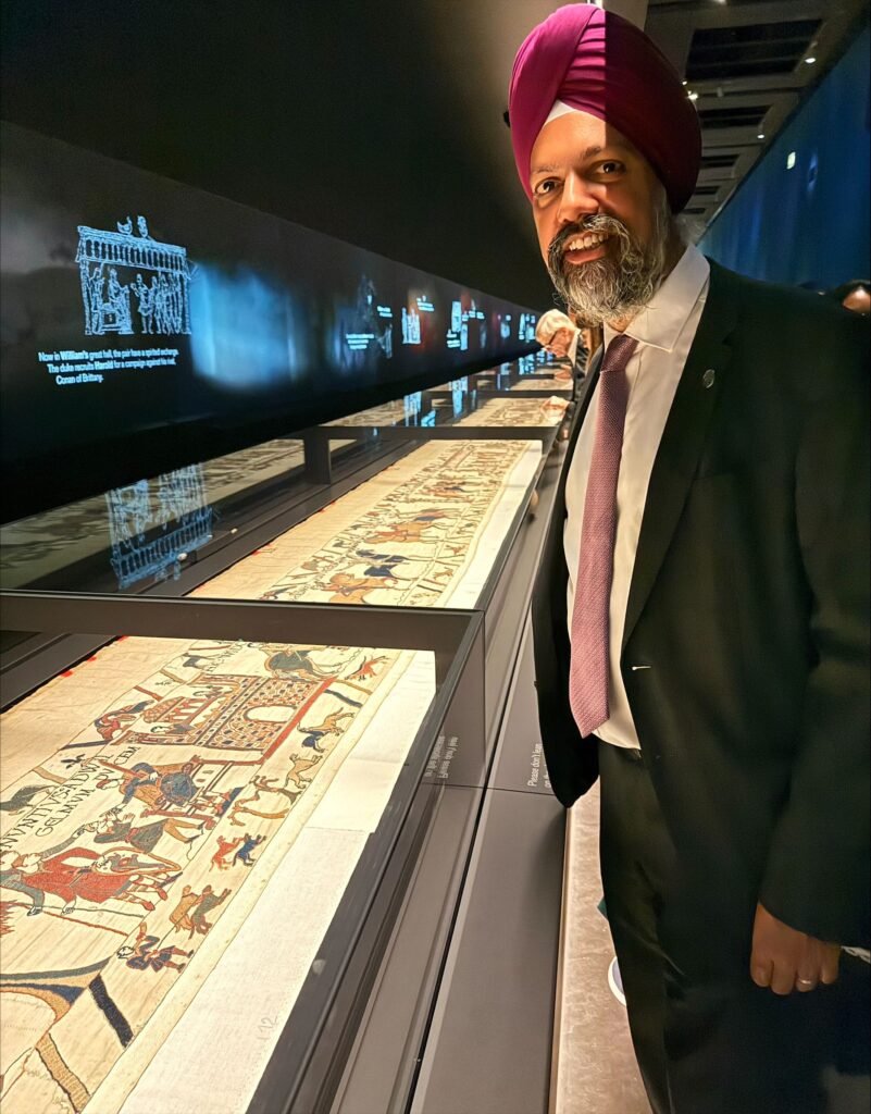 MP Tanmanjeet Singh Dhesi Visits Bayeux Tapestry at British Museum-Describes rare opportunity to see