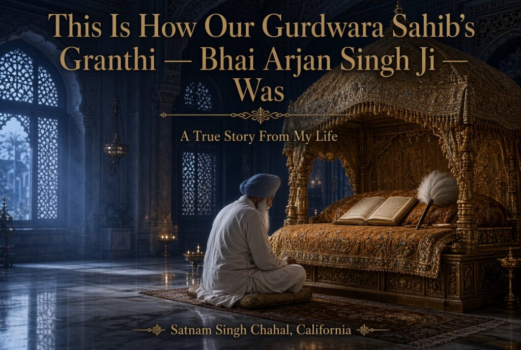 This Is How Our Gurdwara Sahib’s Granthi Bhai Arjan Singh Ji  Was-A True Story From My Life – Satnam Singh Chahal