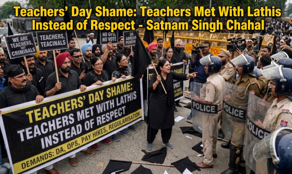 Celebration of Teacher’s Day : Teachers Met With Lathis Instead of Respect-Shame!!