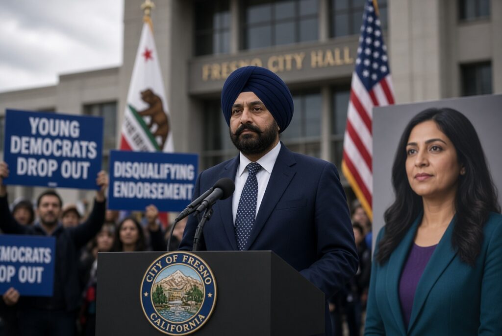 Naindeep Singh Faces Democratic Pressure to Quit Fresno Council Race Over Harmeet Dhillon Support