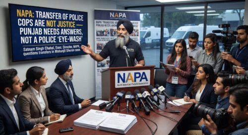NAPA: Transfer of Police Cops are not Justice— Punjab needs answers,Not a police eye wash