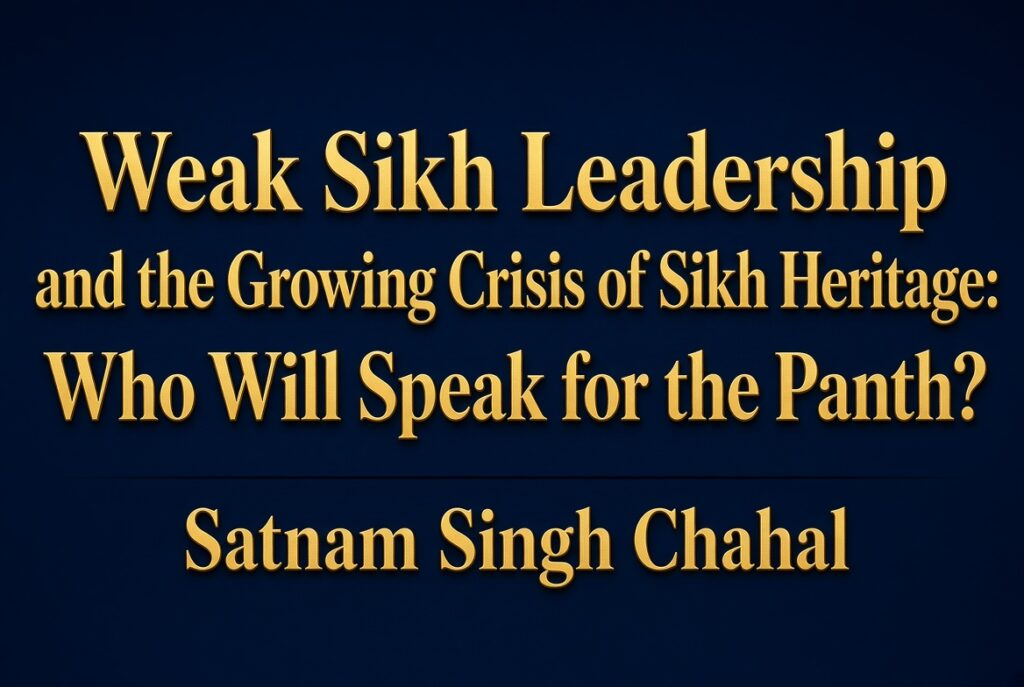 Weak Sikh Leadership and the Growing Crisis of Sikh Heritage: Who Will Speak for the Panth?