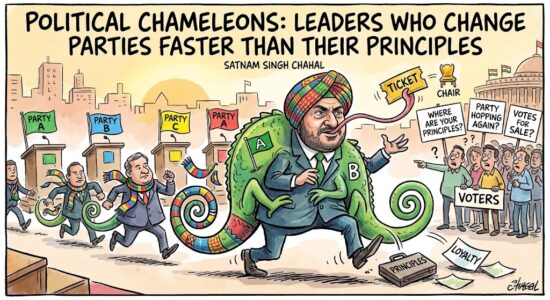 Political Chameleons: Leaders Who Change Parties Faster than their Principles-Satnam Singh  Chahal